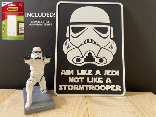 Aim like a Jedi - Star Wars Bathroom Sign