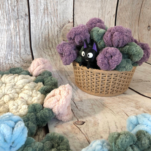 Flower Basket Coaster Set with Cat Decor | 2 Coaster Included