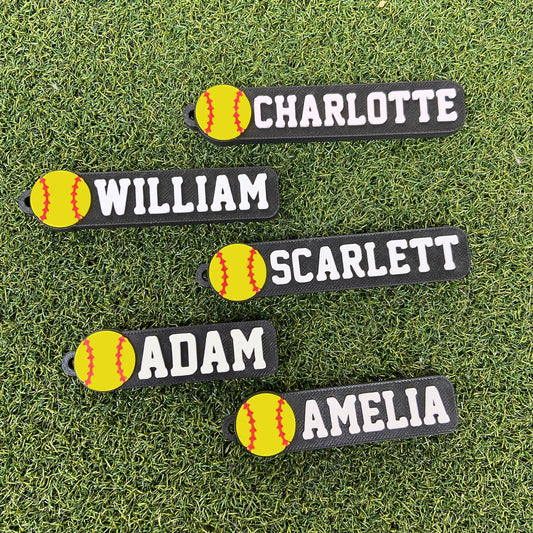 Softball Custom Keychain