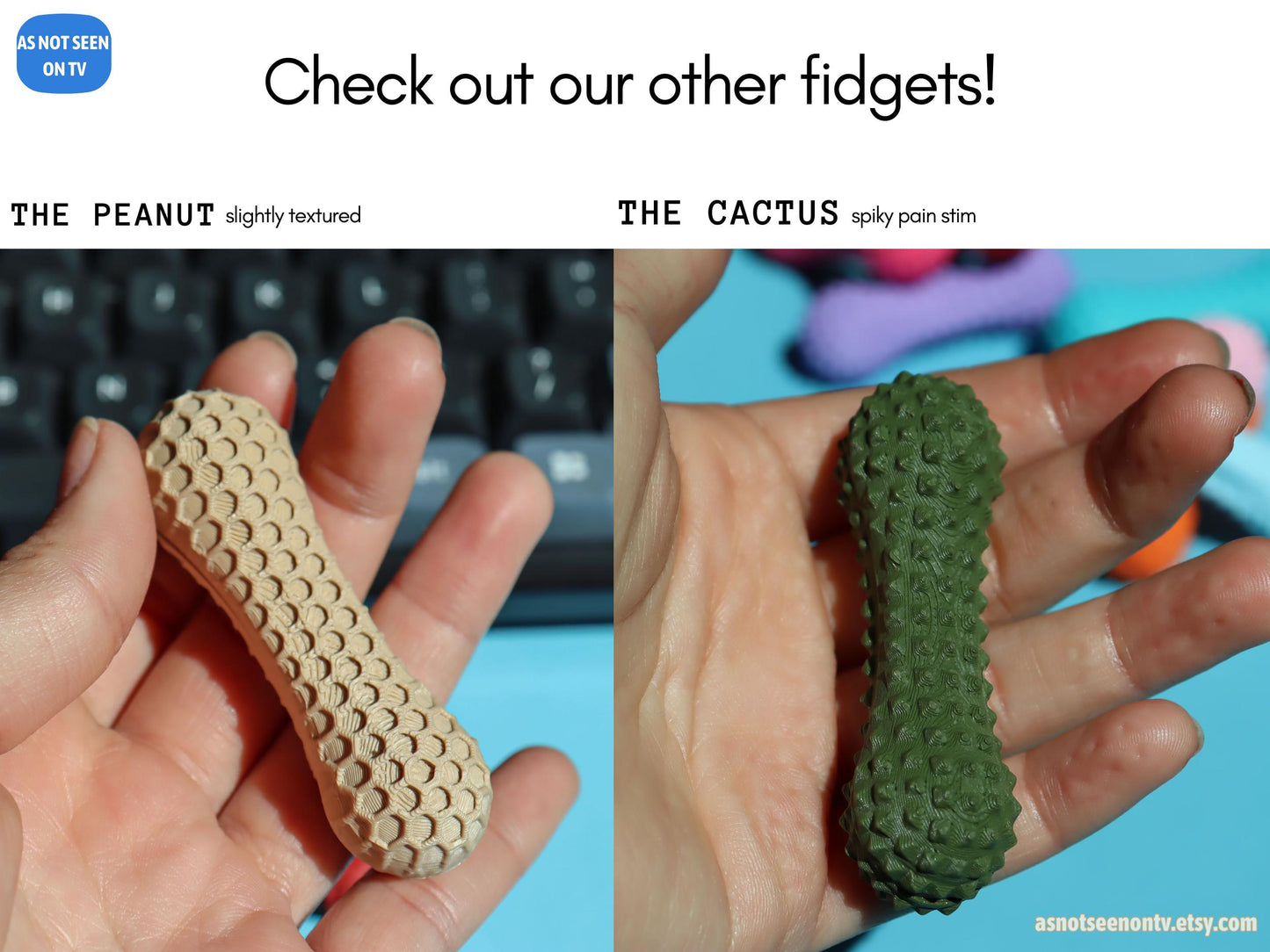 THE PEANUT - Silent Discreet Fidget Slider