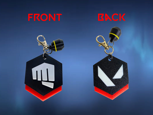 Valorant Riot GunBuddy Keychain | Fist Bump Gun Buddy | Custom Colors | Riot Gun Buddy