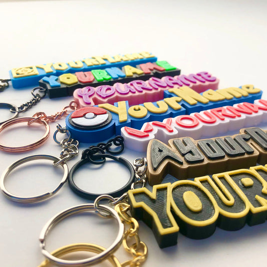 Custom Gaming and Show Themed Name Keychain