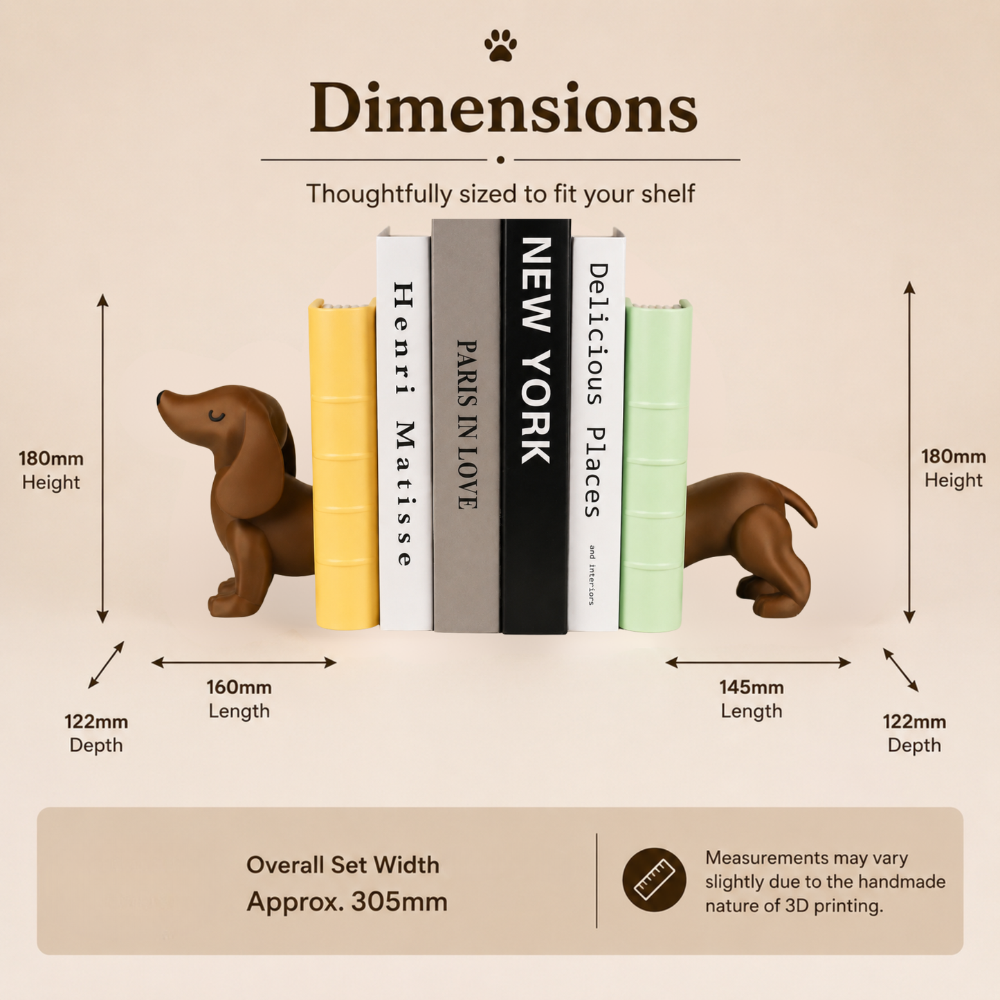 Dachshund Bookends - Long Sausage Doggy