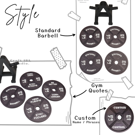 Gym Coaster Set Weight Plate with Rack
