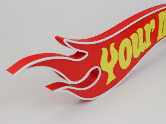Hot Wheels Custom Nameplate | Desk Display | Door Name Sign