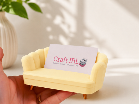 Art Deco Scallop Shell Couch Business Card Holder
