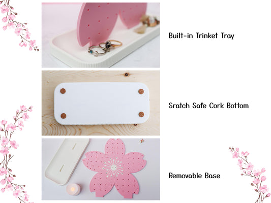 Sakura Earrings and Pin Stand