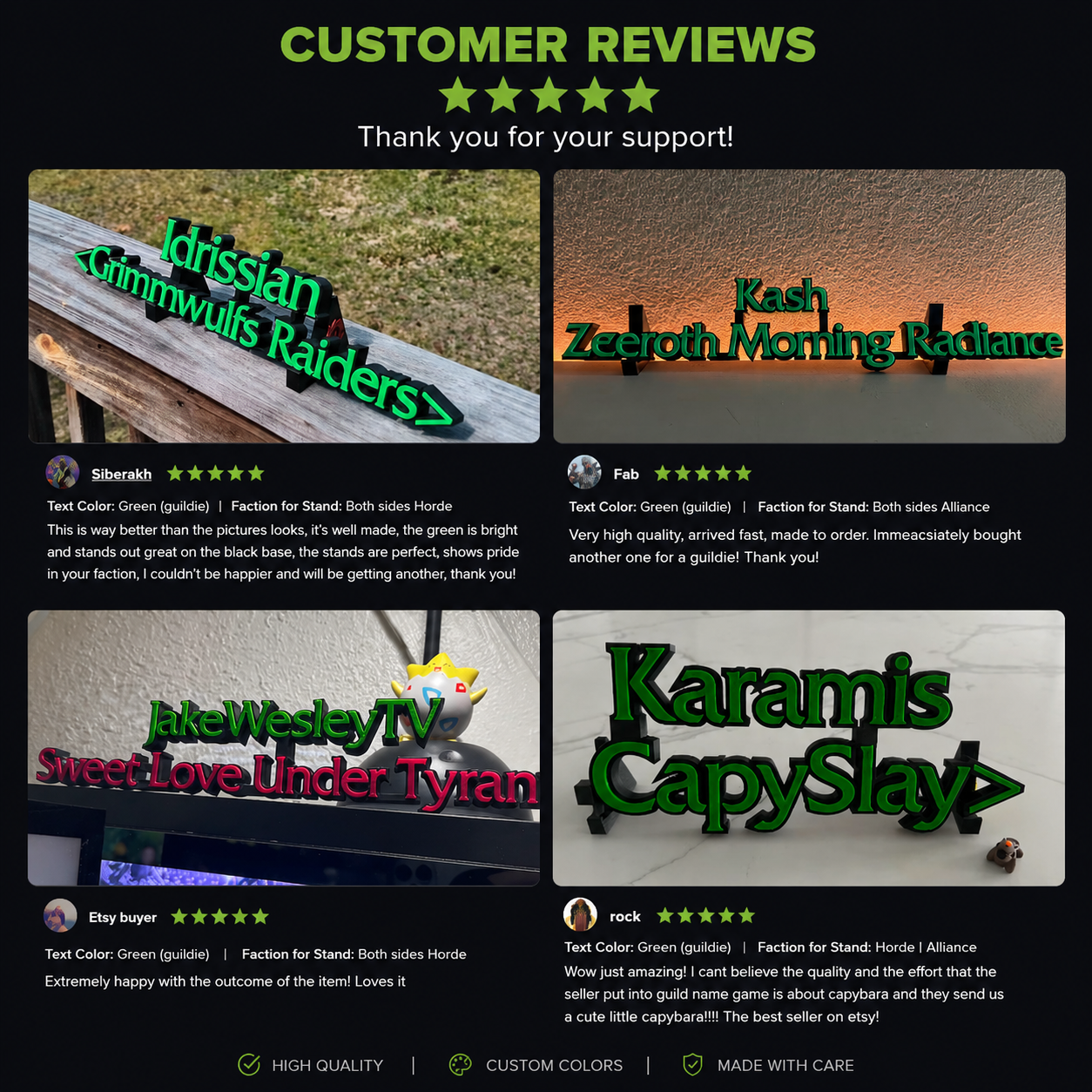 Custom World of Warcraft Nameplate