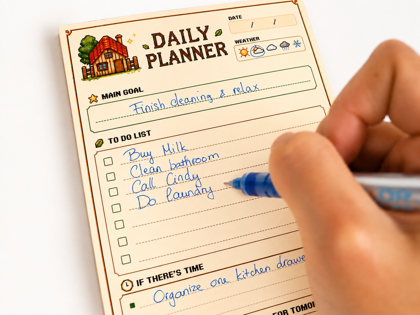 Cozy Gamer Daily Planner Notepad