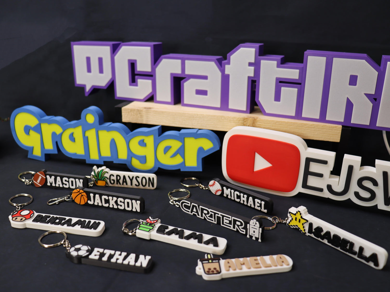 Personalized Name Plate and Keychain