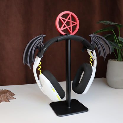 Succubus Wings Headphone Attachment | Little Demon Succubi Headset Accessory | Streamer Gamer Gift and Decor