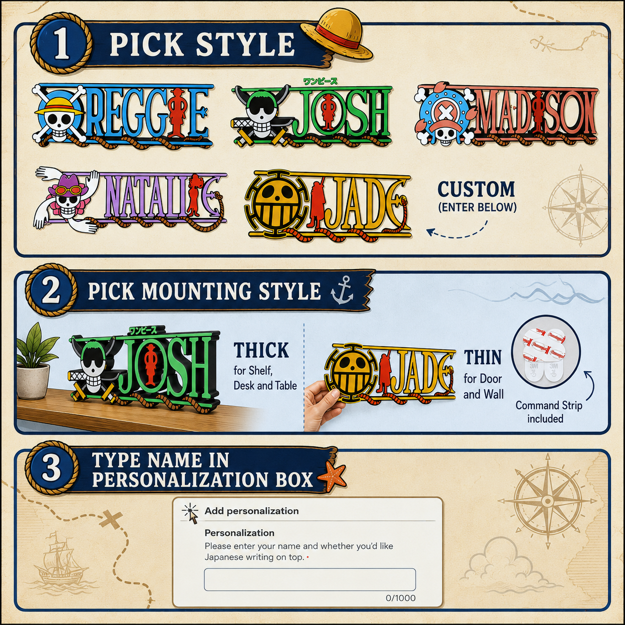 Custom One Piece Nameplate