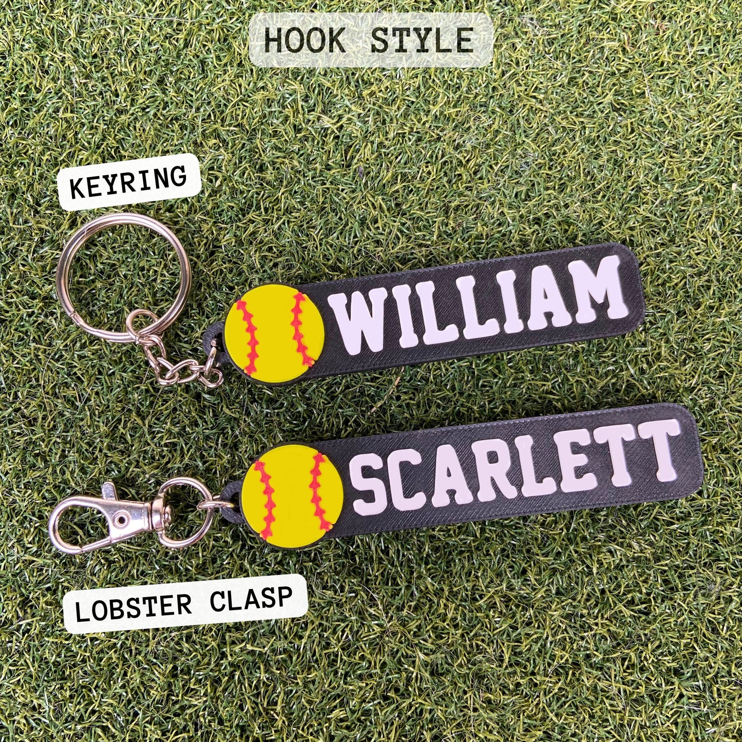 Softball Custom Keychain