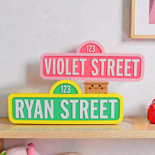 Personalized Sesame Street Style Name Sign