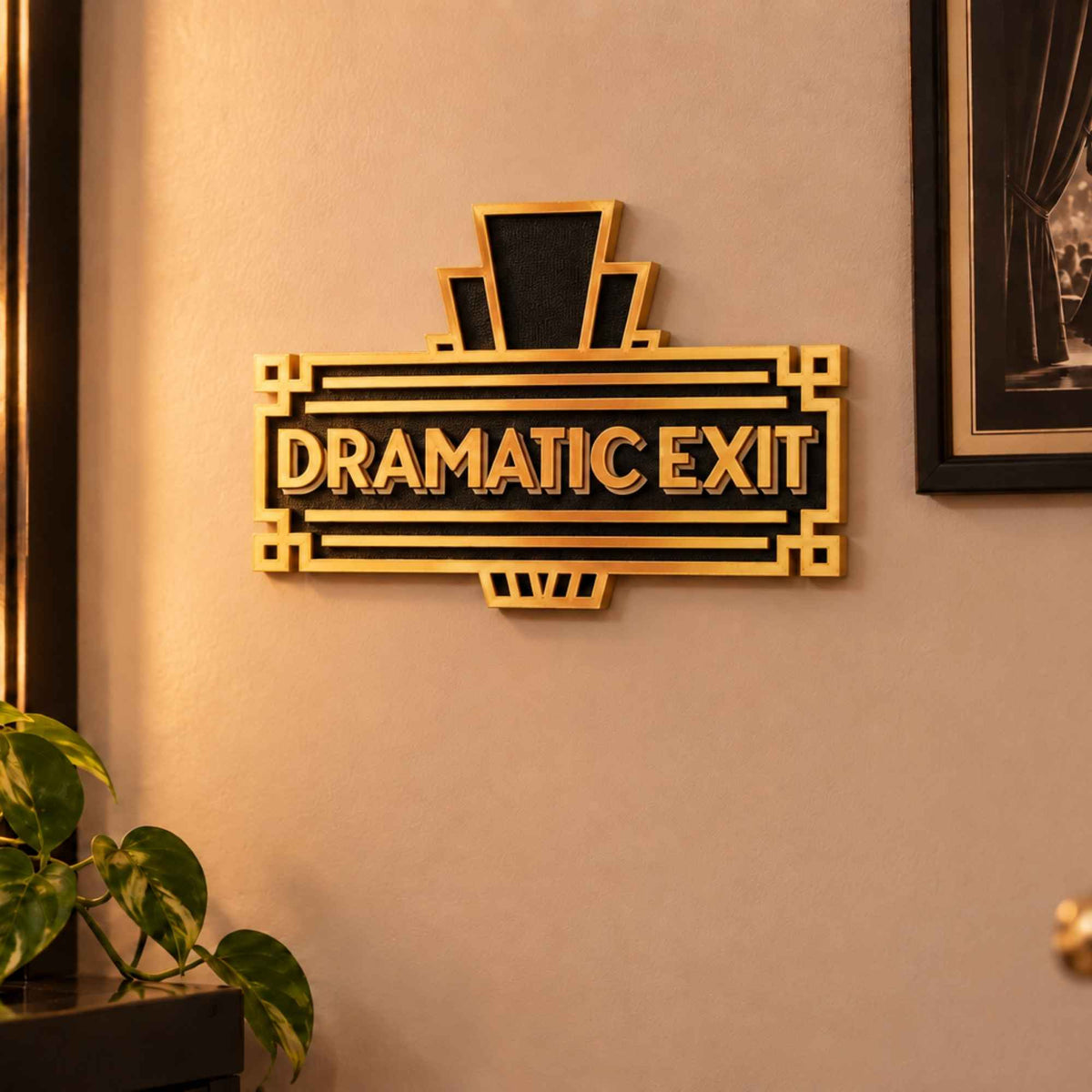 Dramatic Exit Door Sign