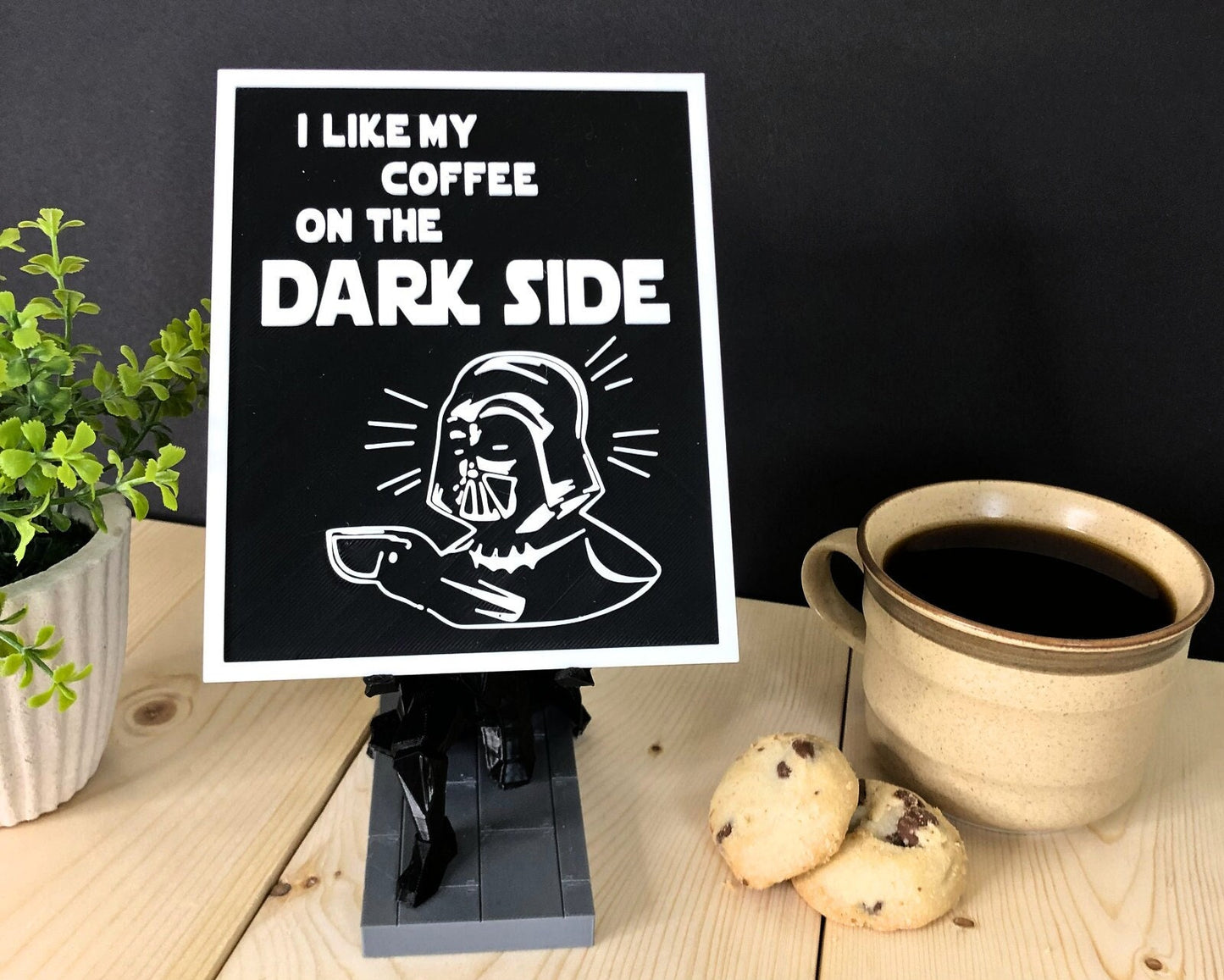 Dark Side Coffee 3D Wall Art - Star Wars Darth Vader Inspired Sign