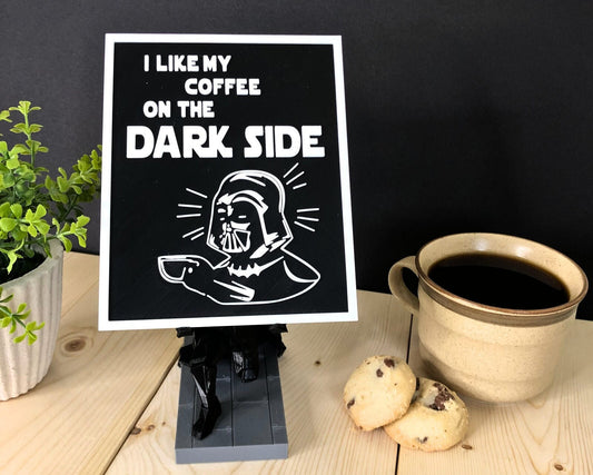 Dark Side Coffee 3D Wall Art - Star Wars Darth Vader Inspired Sign