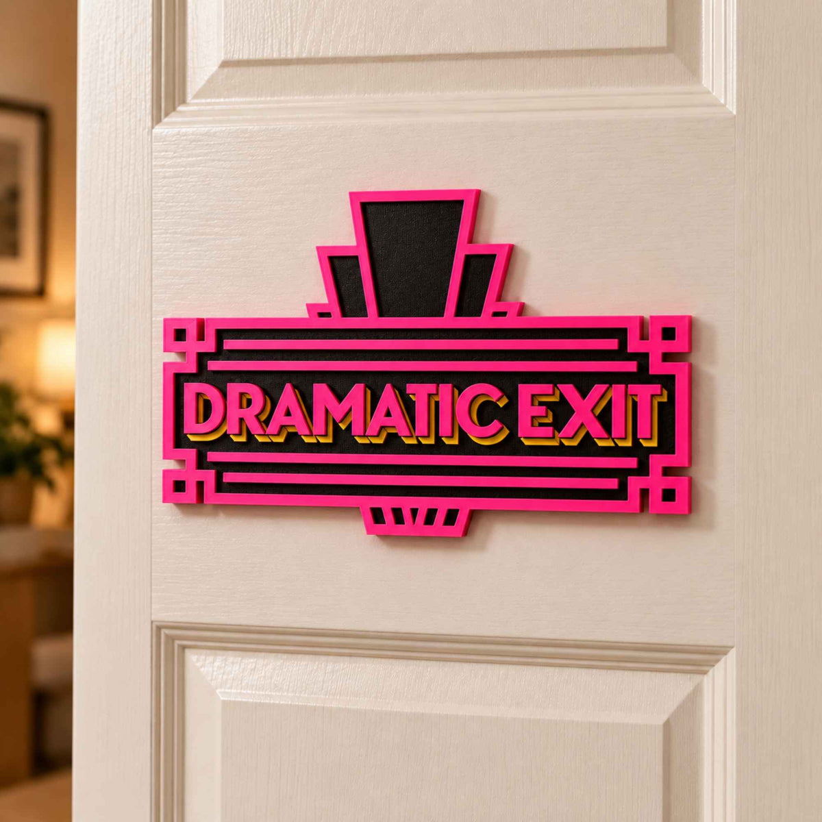 Dramatic Exit Door Sign