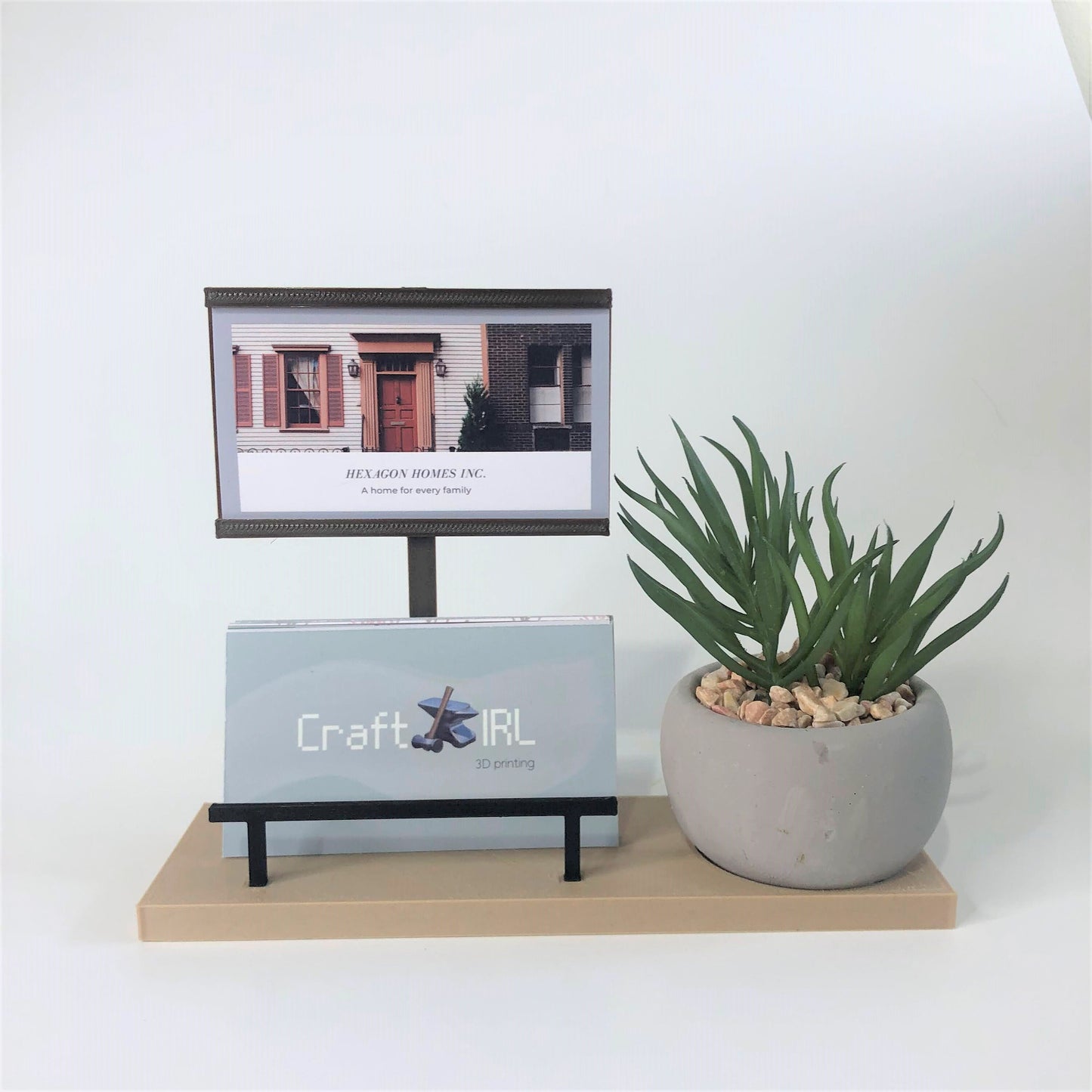 Business Card Holder with extra slot for display card