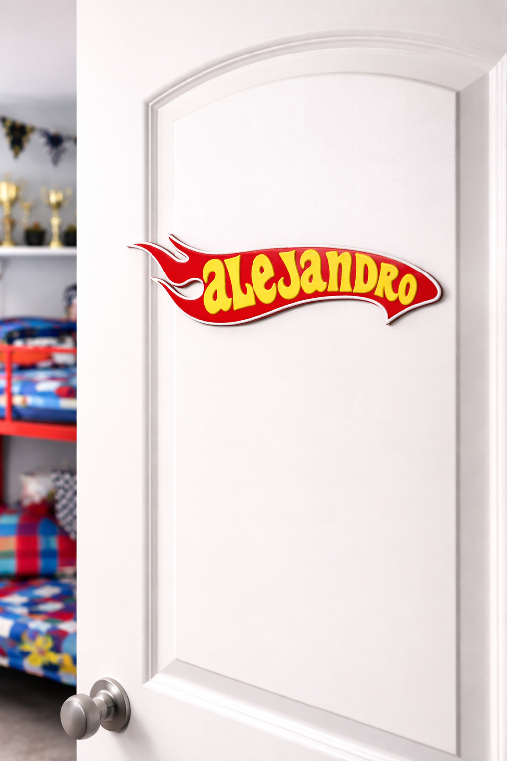 Hot Wheels Custom Nameplate | Desk Display | Door Name Sign