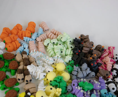 Mini Articulate Animal Toy Pack + Free Dragon Egg Included