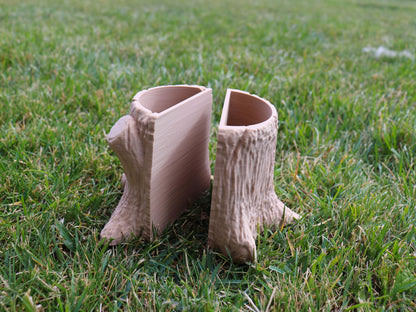 Tree Trunk Bookend and Bookmark or Pen Holder
