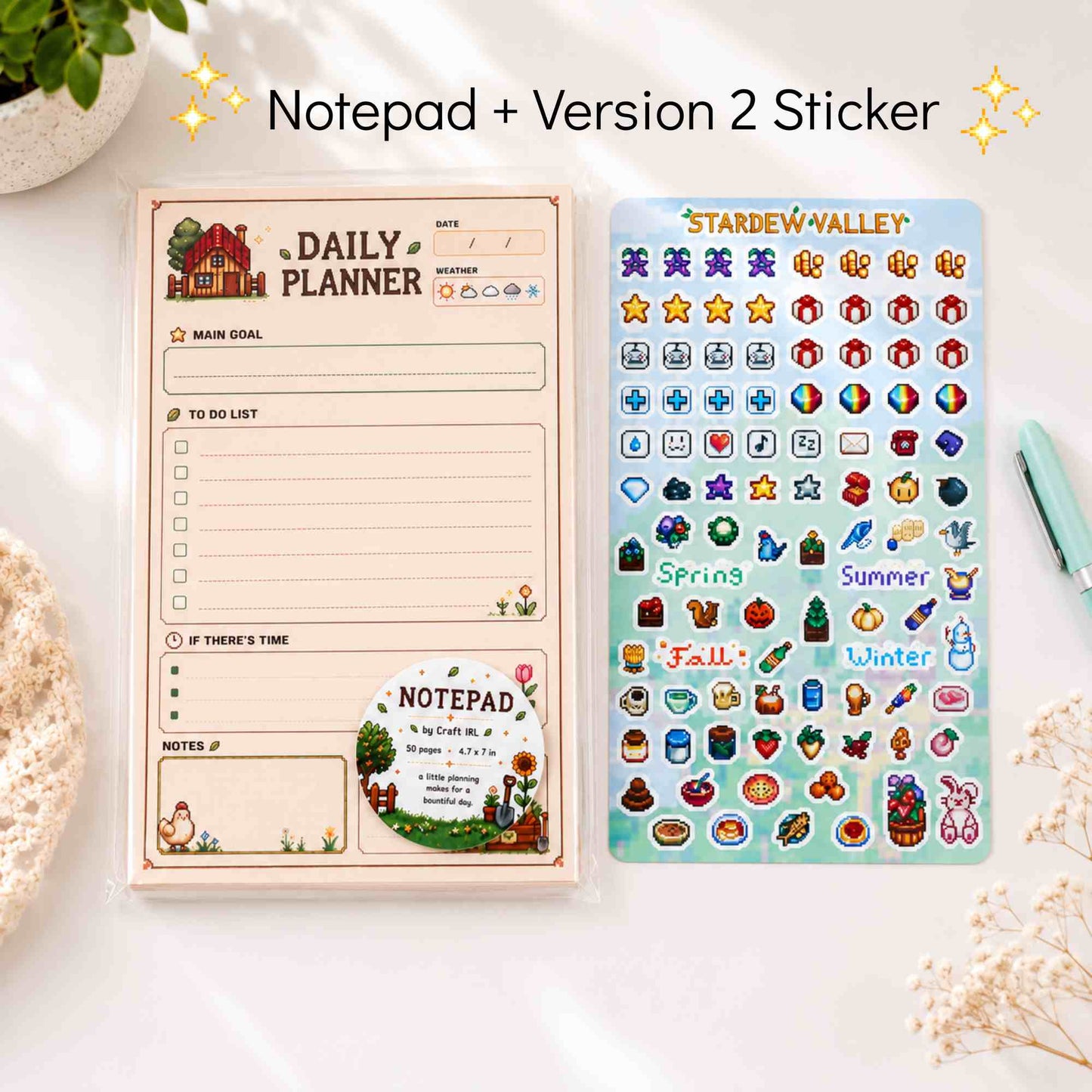 Cozy Gamer Daily Planner Notepad