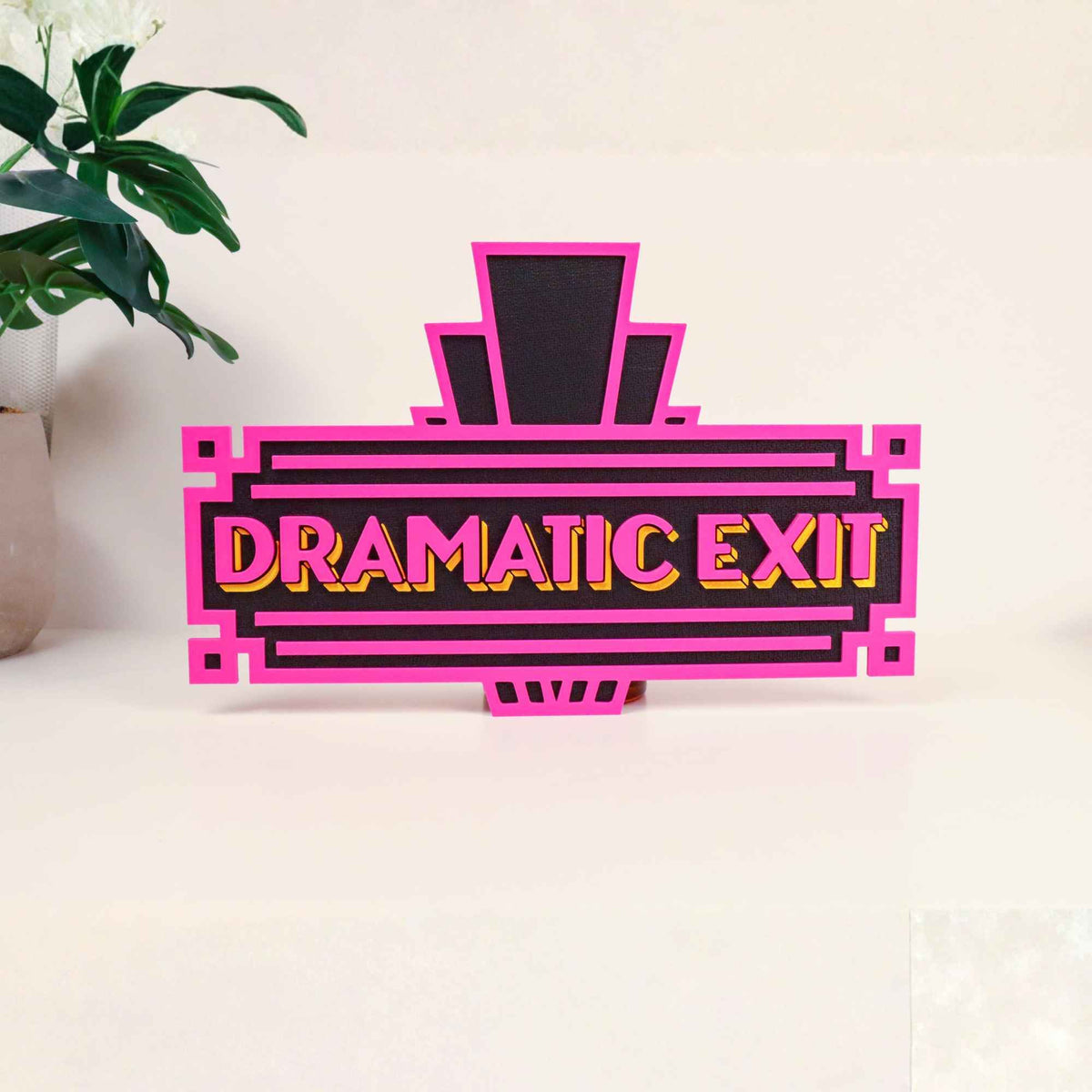 Dramatic Exit Door Sign