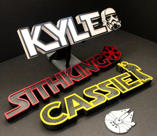 Customizable Star Wars Inspired Name Plate