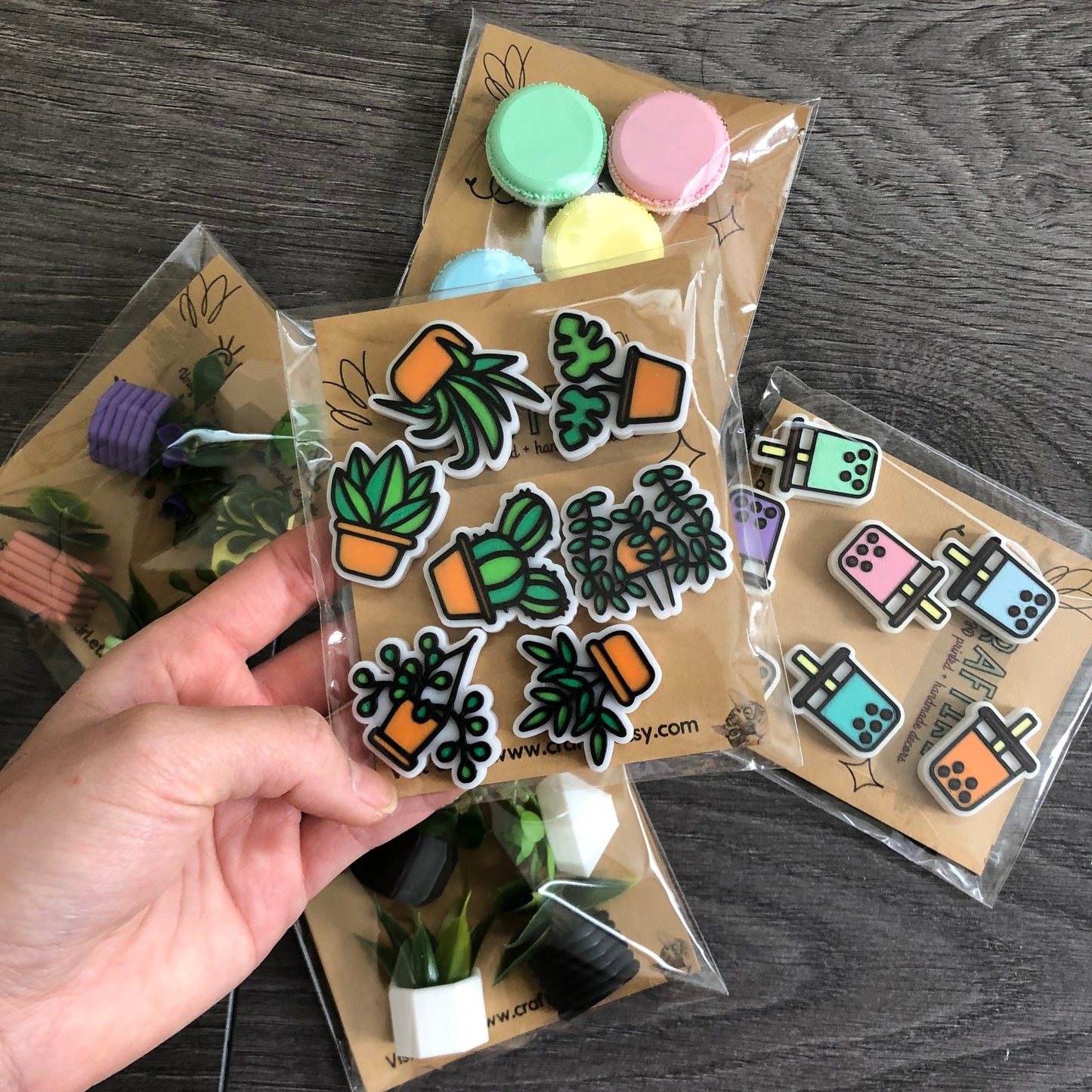 House Plant Fridge Magnet Set
