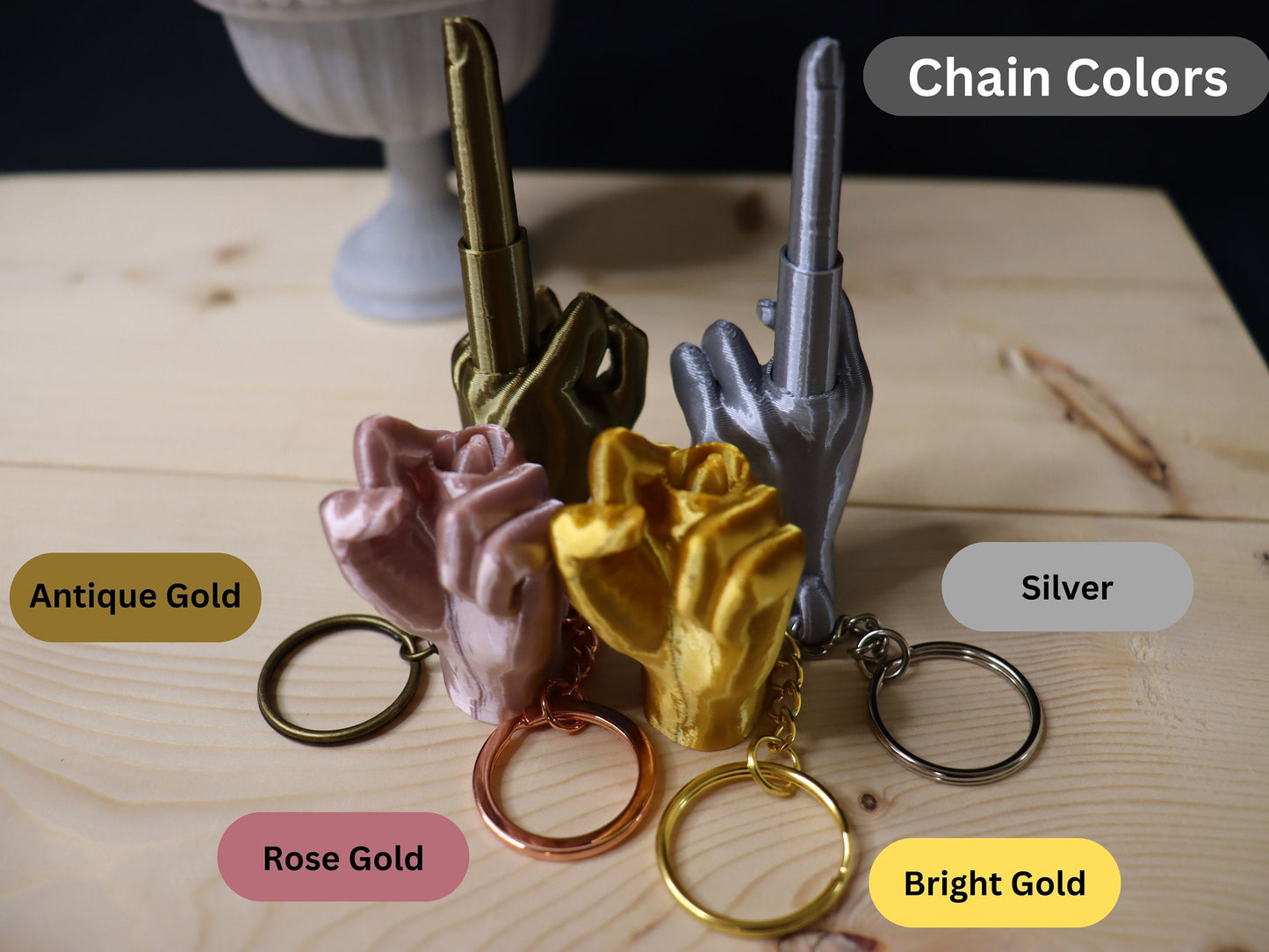 Middle Finger Keychain