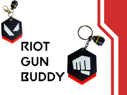 Valorant Riot GunBuddy Keychain | Fist Bump Gun Buddy | Custom Colors | Riot Gun Buddy