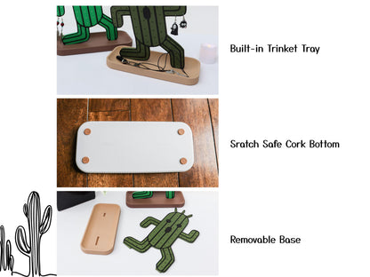 Cactus Earrings and Pin Stand