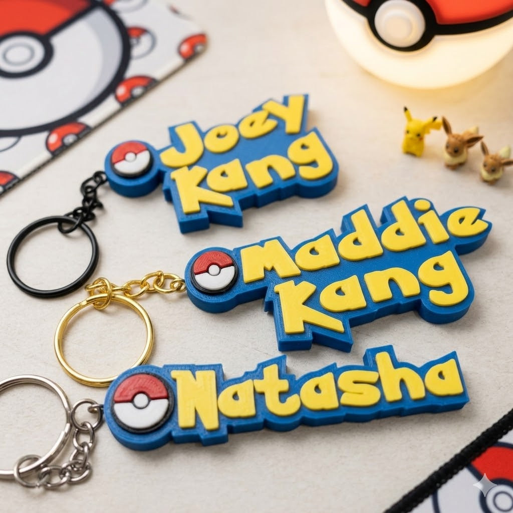 Custom Gaming and Show Themed Name Keychain