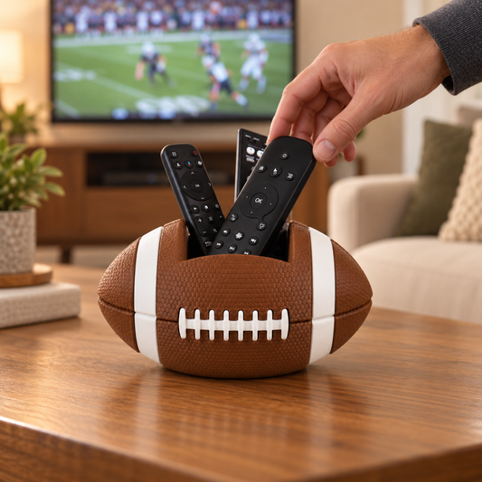 Football Remote Control Holder - Media Room Decor