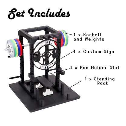 Power Rack Business Card Holder | Gym Equipment Diorama Business Card Stand| Fitness Trainer Gift | Gym Decor