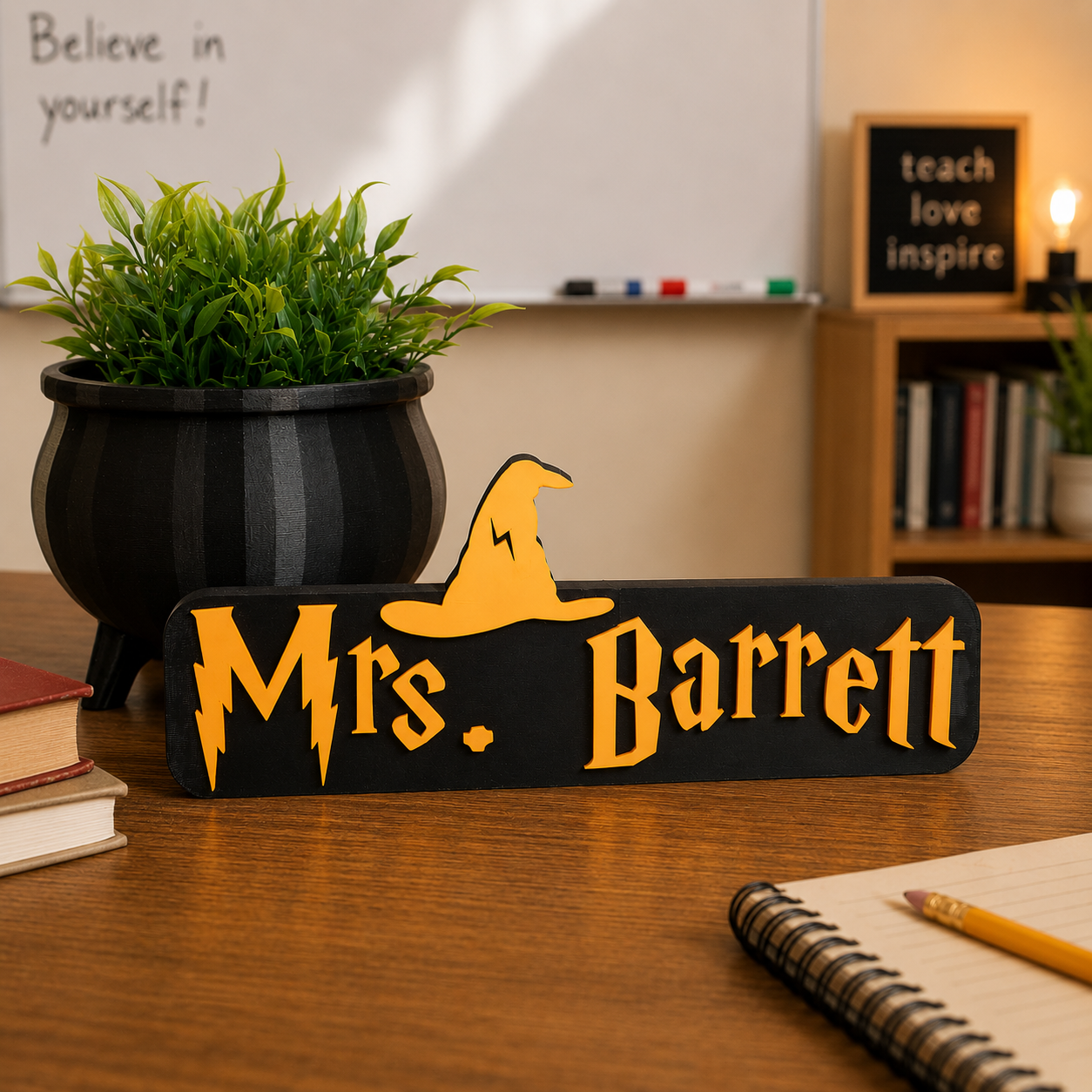 Personalized Wizard Name Plate