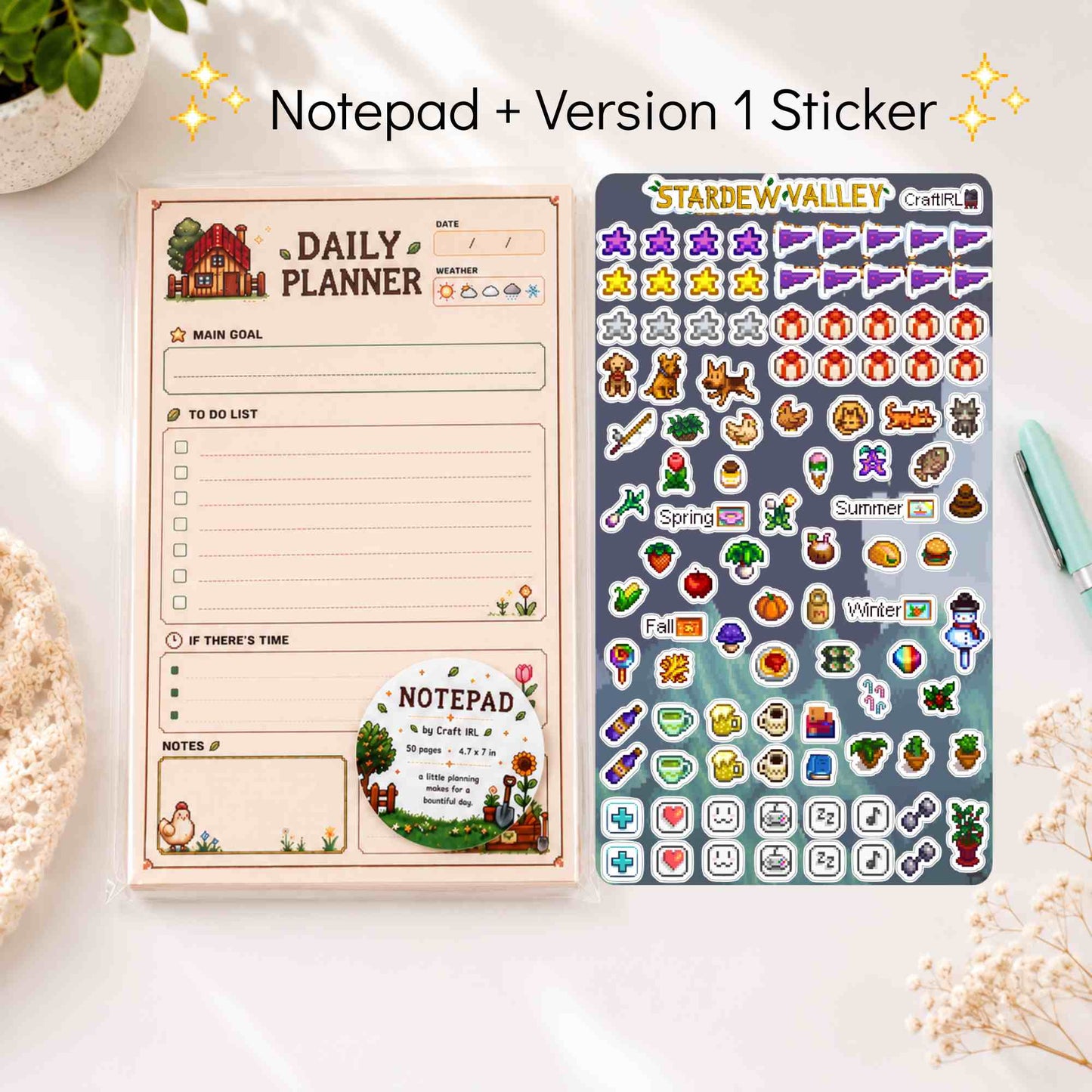 Cozy Gamer Daily Planner Notepad