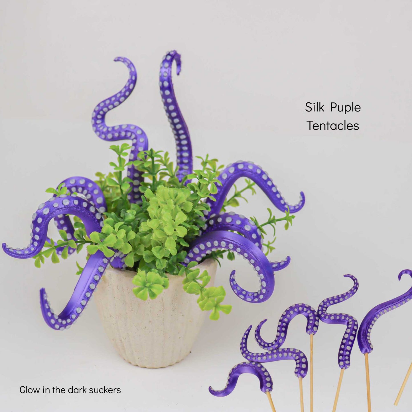 House Plant Accessories Decor - Set of 8 Sea monster Tentacles