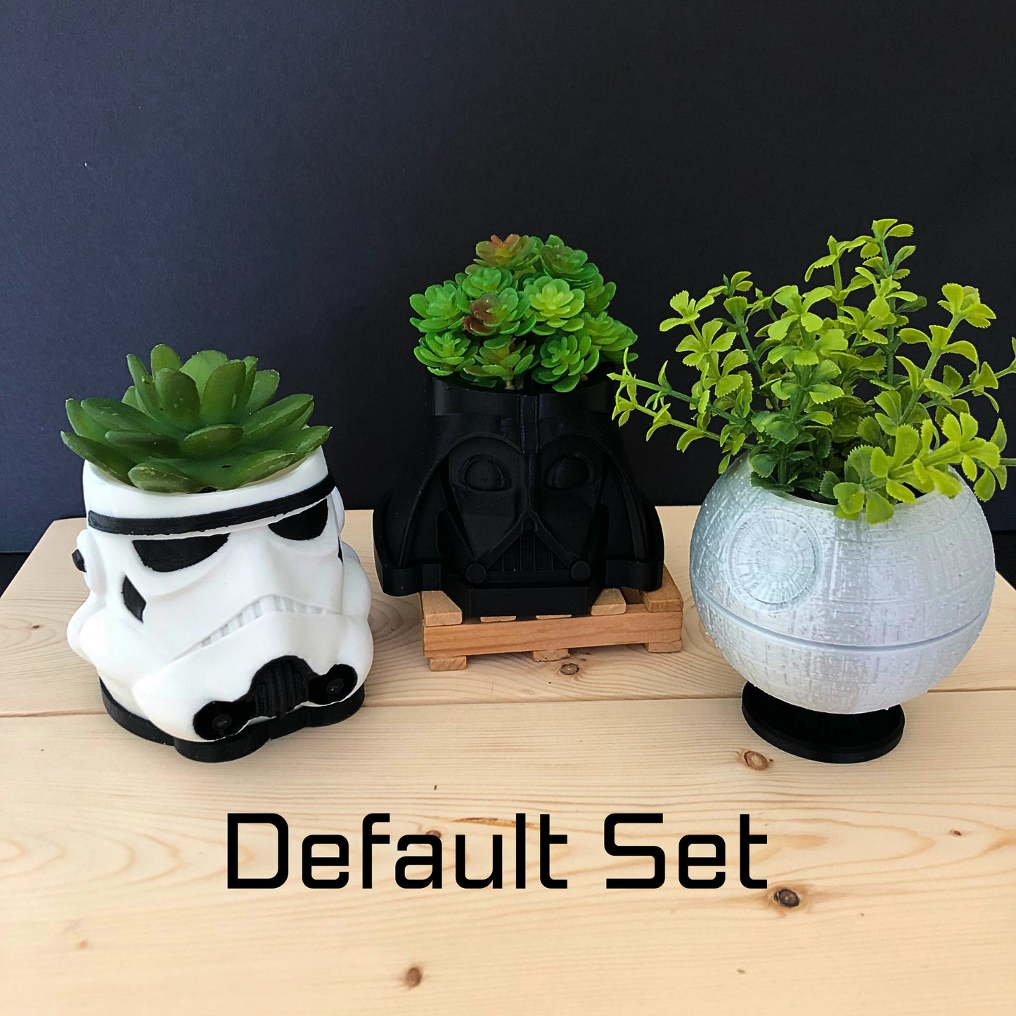 Star Wars Planter Bundle – Darth Vader, Stormtrooper, Death Star