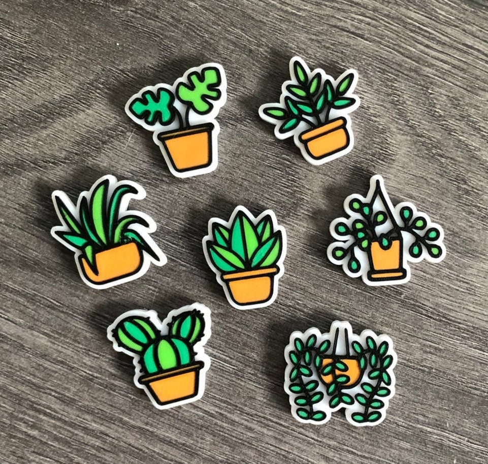 House Plant Fridge Magnet Set