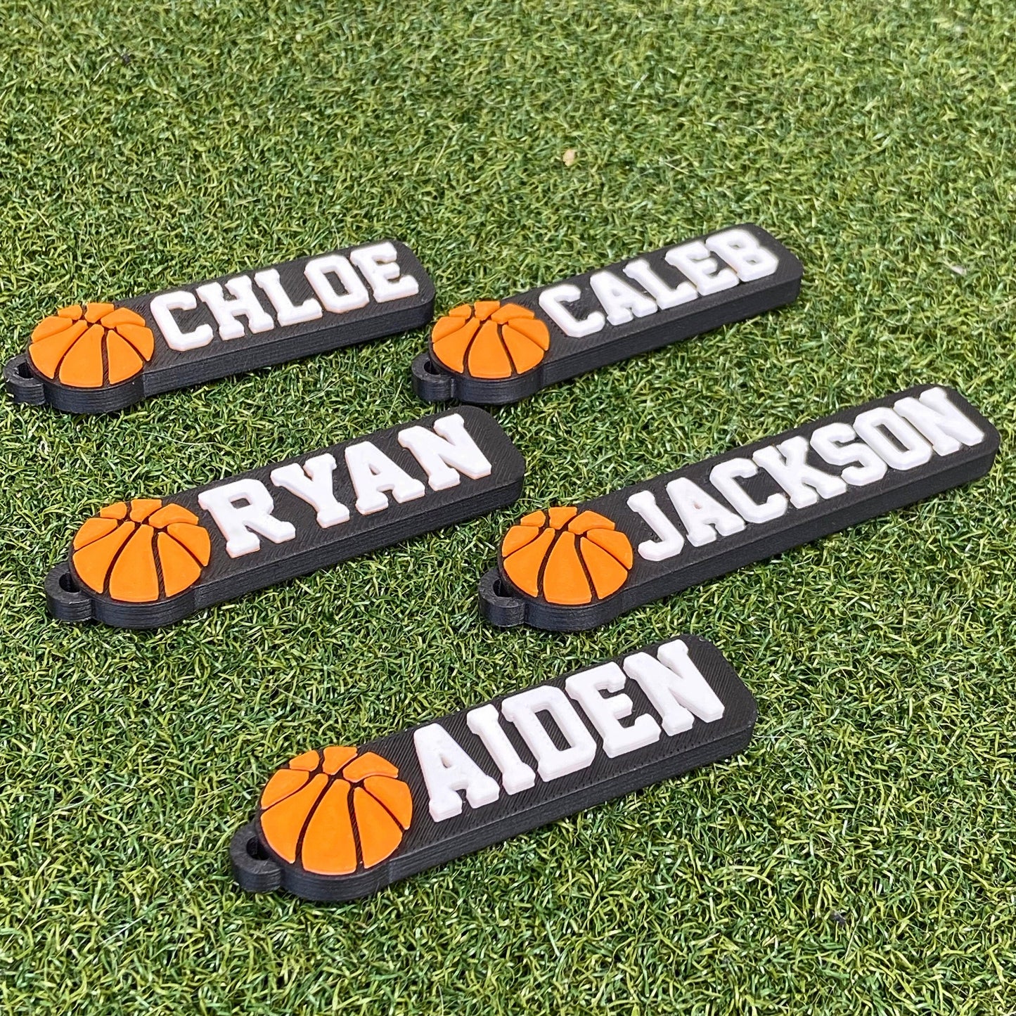 Basketball Custom Name Keychain