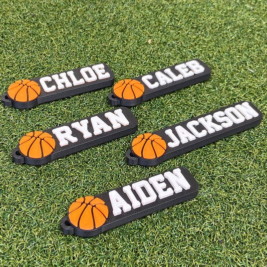 Basketball Custom Name Keychain
