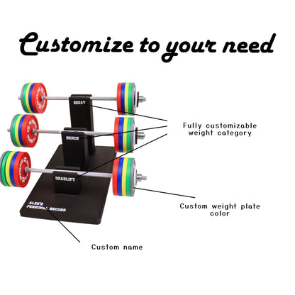 Personal Record Tracker Desk Stand | Fitness Progress Organizer | Workout Log Display for Gym Enthusiasts