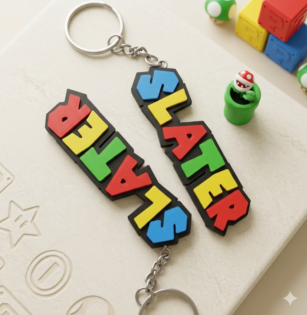 Custom Gaming and Show Themed Name Keychain