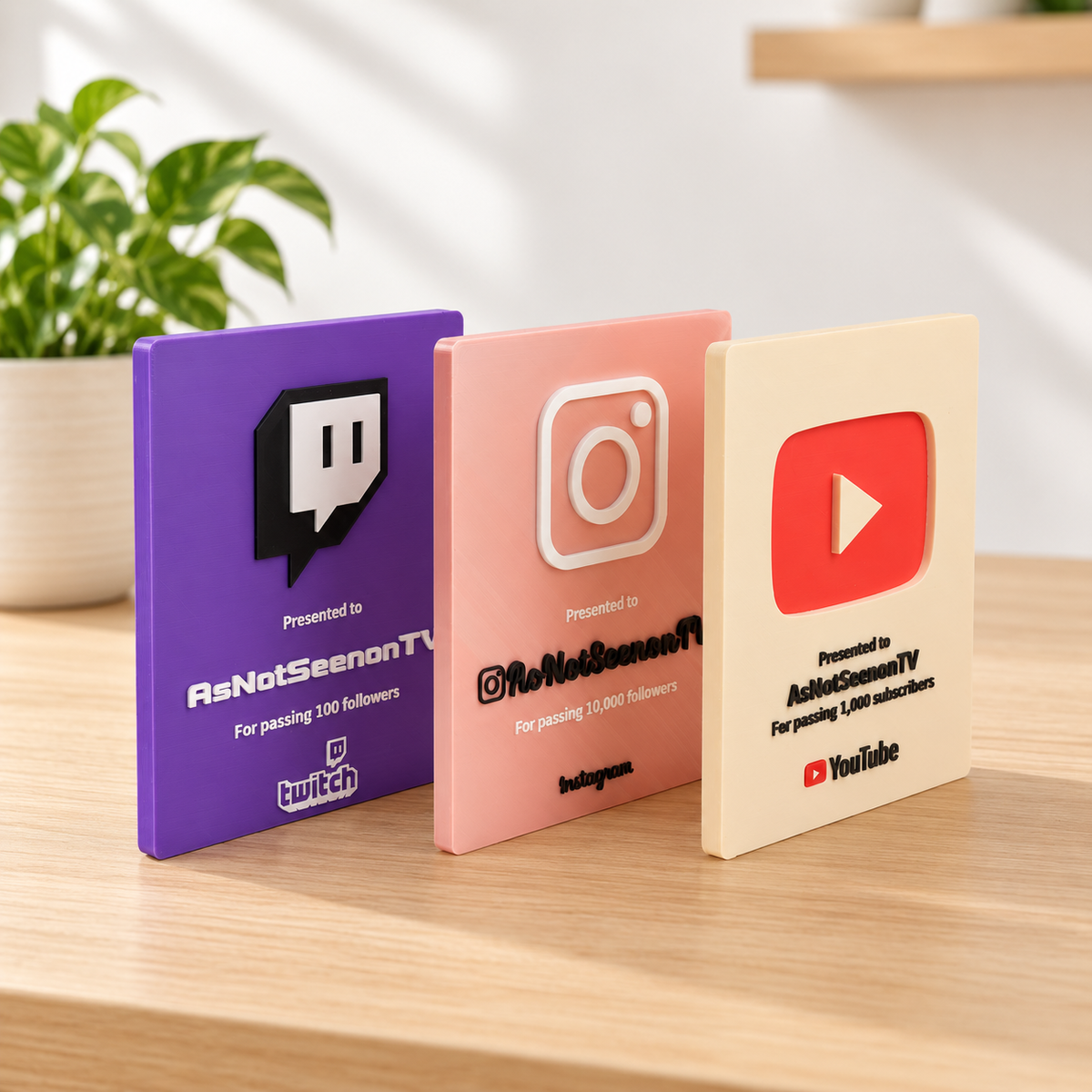Content Creator Milestone Plaque