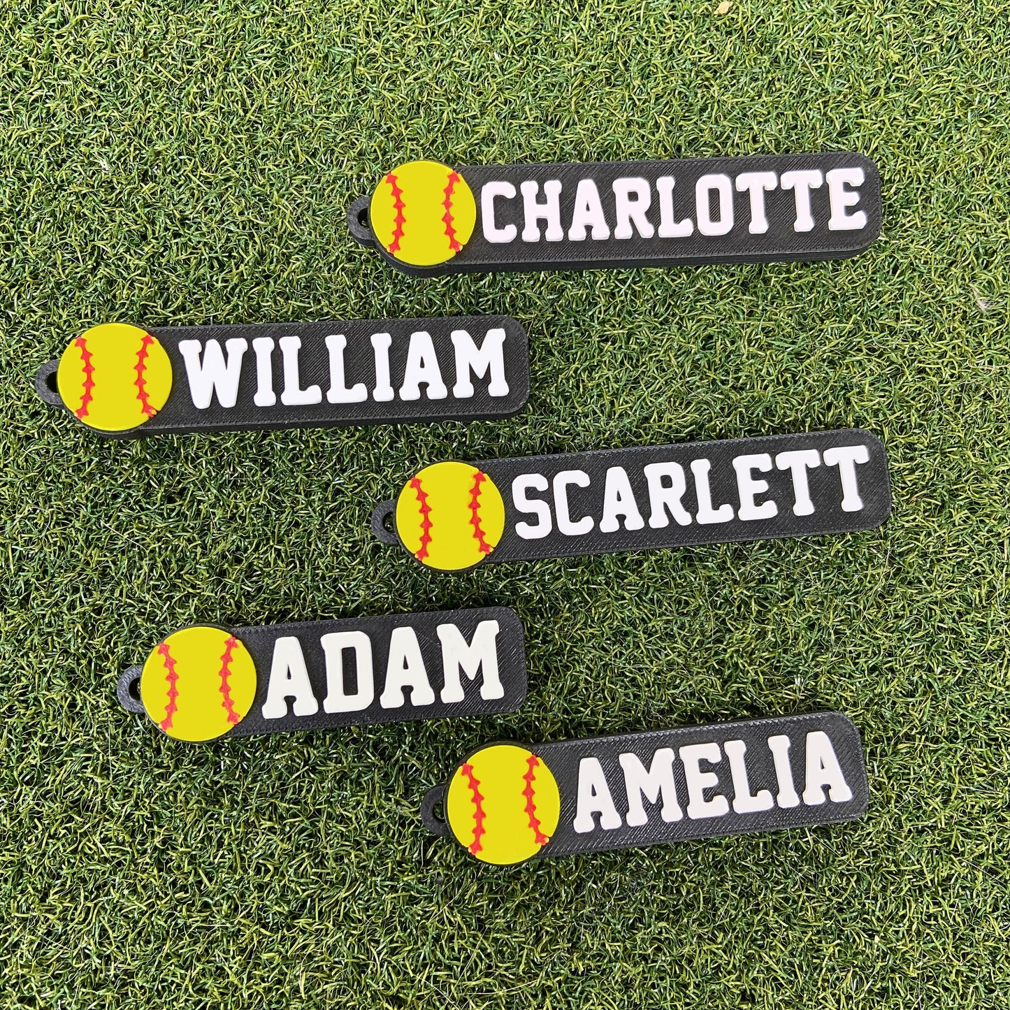 Softball Custom Keychain