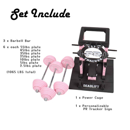 PR Tracker Weightlifting Barbell Rack Display – Gym Decor, Fitness Gift