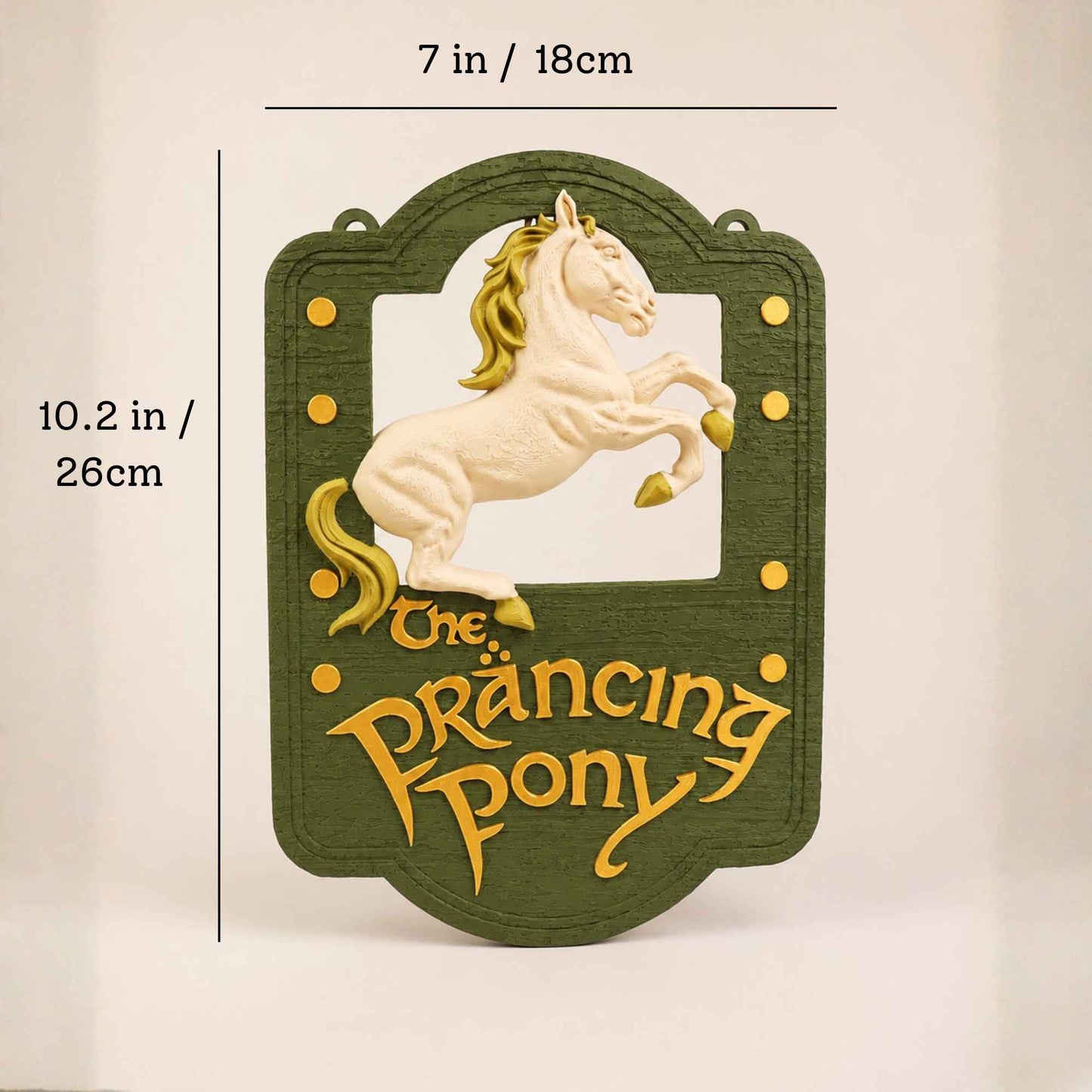 The Prancing Pony Hanging Tavern Sign