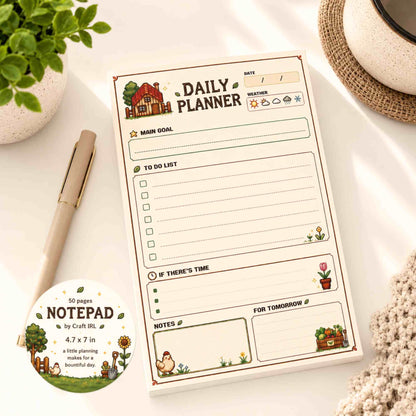 Cozy Gamer Daily Planner Notepad